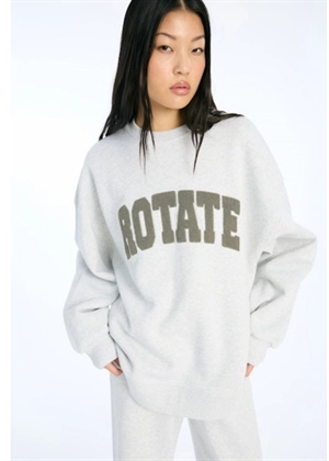 Iris heavy crewneck sweat Light Grey Melange ROTATE SUNDAY